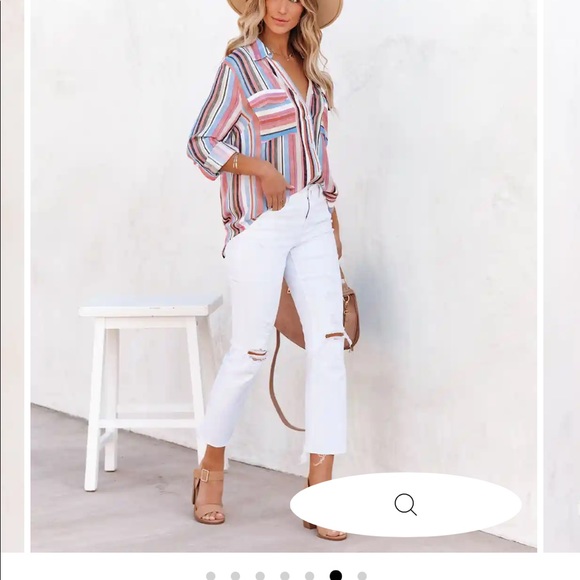 Vici multicolor button down - Picture 3 of 3